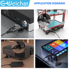 EW-LP16 Type-C USB 3.1 5A Female Socket Rear Nut Locking Jack Panel Mount Connector Waterproof Fast Charging Data Wire Cable
