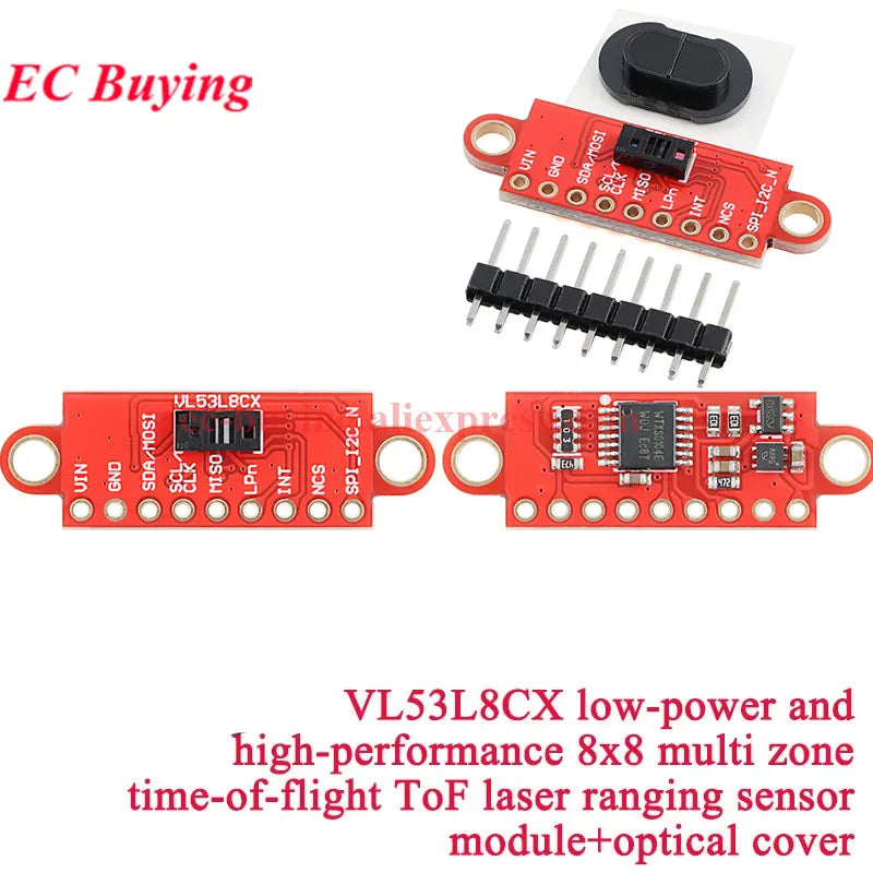 1-10Pcs VL53L0X V2 VL53L1X VL53L3CX VL53L4CD VL6180X  VL53L8CX VL53L7CX Time-of-Flight ToF Laser Ranging Sensor Module IIC
