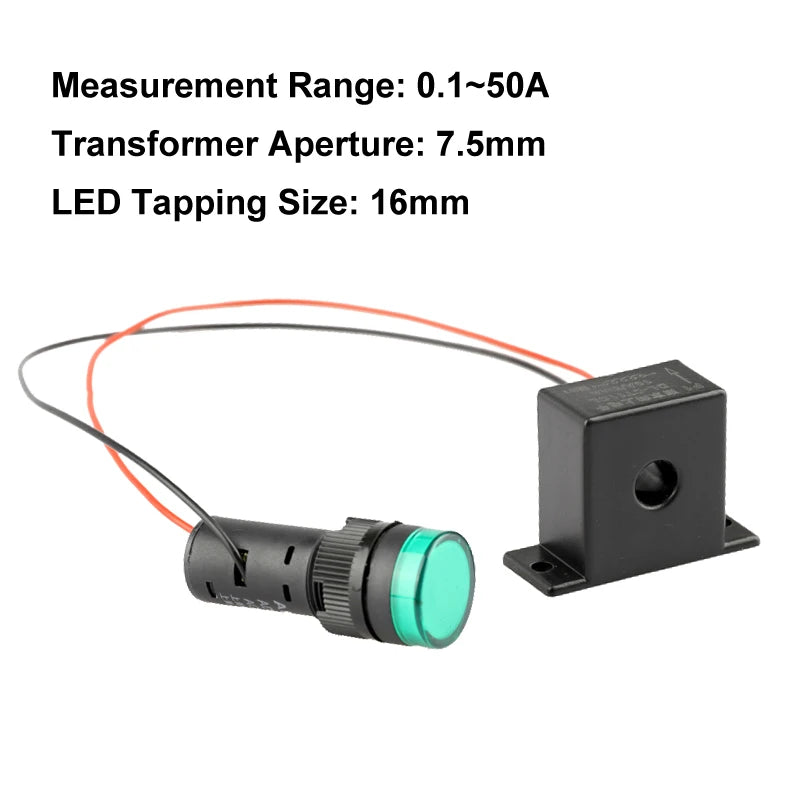 NJXSE Led Current Indicator 5A 20A 30A 50A 100A CT AC Signal Monitor Light Factory Price Current Transformer with Led Indicator