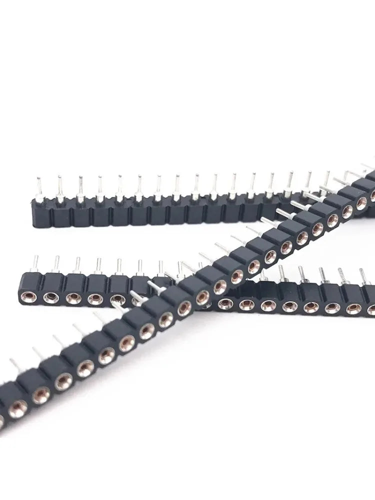 10pcs 2.54mm L7.43/9.7/11.75/17.8mm Round Single Row 1x40Pin Hole Breakable PCB IC Crystal Transistor Female Pin Header Socket