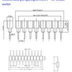 Javino 5/20/50Pcs 1x40 Pin Connector Header Strip Male Female Header Single Row 40 Pin 2.54mm Pin Connector Strip Round Needle