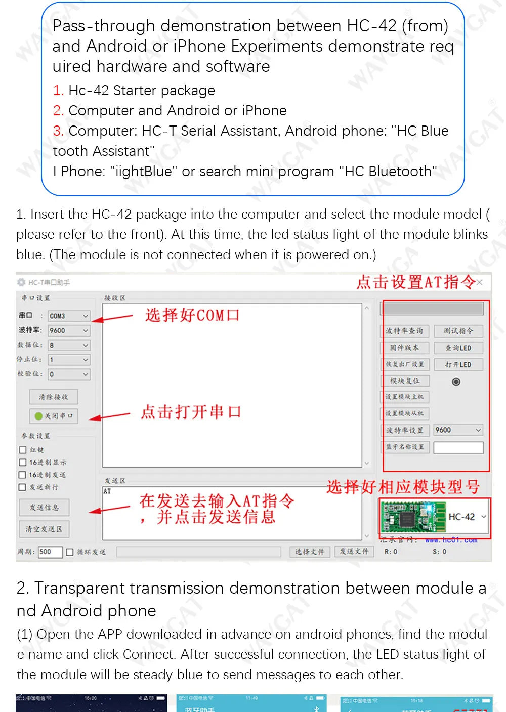 HC-05 HC-06 RF Wireless Bluetooth Transceiver Slave Module HC-08 Serial Port Module Wireless 4.0 HC-42 BLE 5.0 Bluetooth module