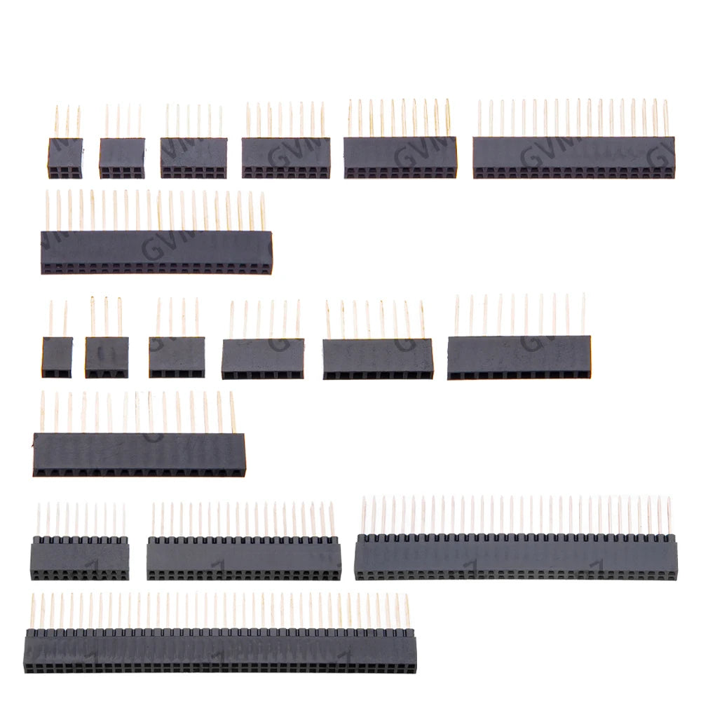 2.54mm Stackable Female Header, 2-15P Long Pin, PCB Socket Strip for Arduino & DIY Shield