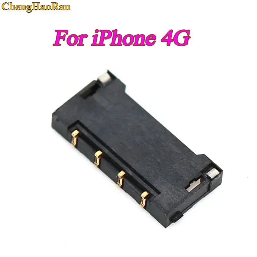 1PCS Battery FPC Plug Connector Battery Holder Clip Contact Replacement on Motherboard for Iphone 4  4G Iphone4  4pin