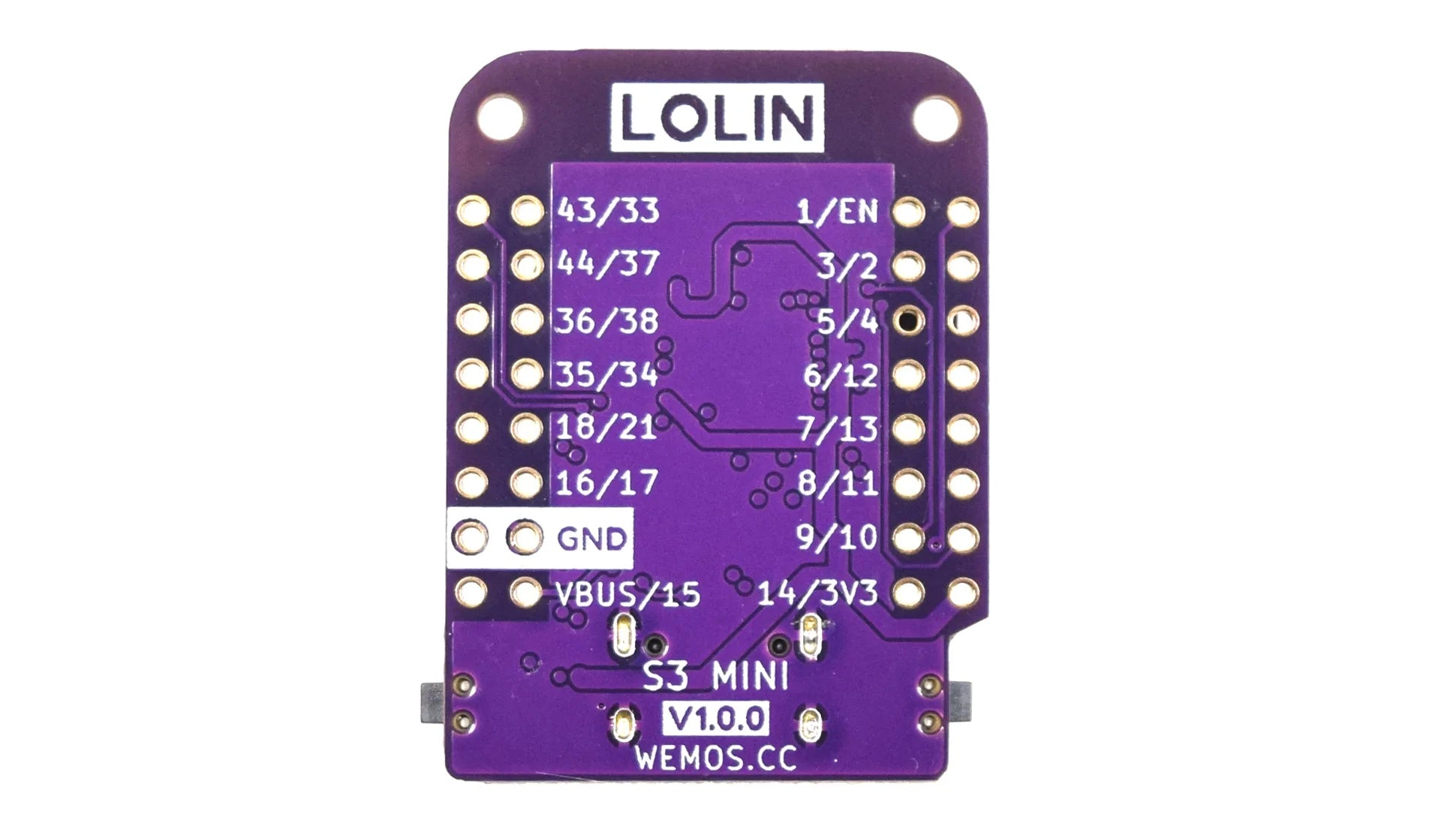 S3 Mini V1.0.0 - LOLIN WIFI Bluetooth IOT Board based ESP32-S3FH4R2 ESP32-S3 4MB FLASH 2MB PSRAM MicroPython Arduino Compatible