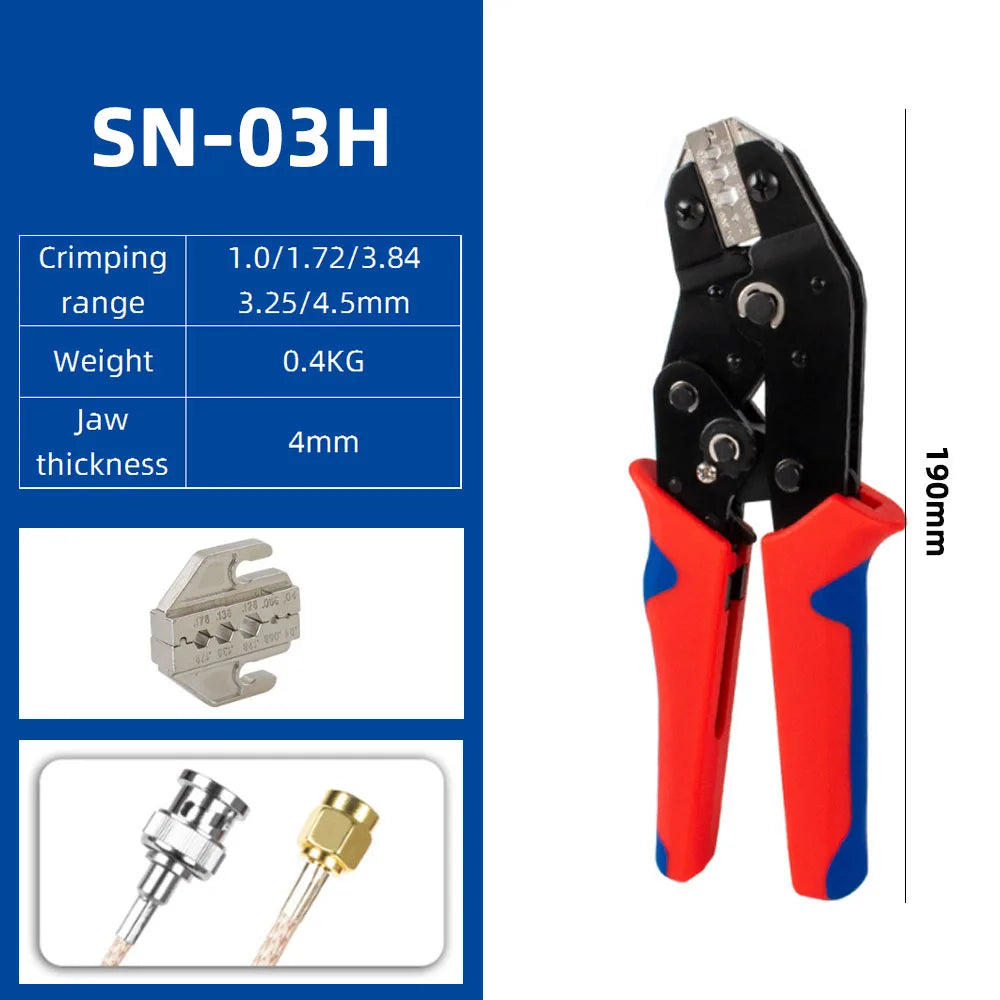 Crimping Tool For Dupont JST MOLEX Terminals,No/Pre Insulated Ferrules,Butt Connectors,Solar & Coax Connectors SN-58B 2549 2546B