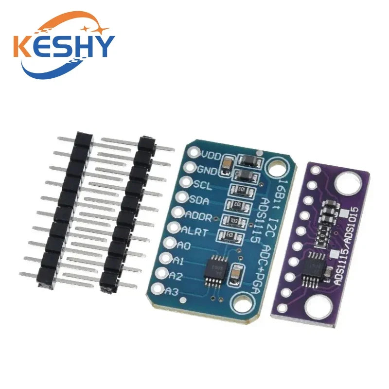 I2C ADS1115 ADS1015 16 Bit ADC 4 channel Module with Programmable Gain Amplifier 2.0V to 5.5V RPi