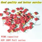 5pcs WIMA Film Capacitor Hi-Fi Audio 63V 100V 0.1UF 1NF 0.01 1UF 2.2UF 3.3UF 47NF 22NF 470PF 0.47uf 100PF 1000PF 104 102 101 105