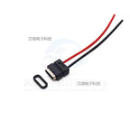 2/10/50pcs USB Type-C Welded Female Socket 2P Charging Female with Cable Waterproof TYPE-C Female Head DIY with Mounting Hole