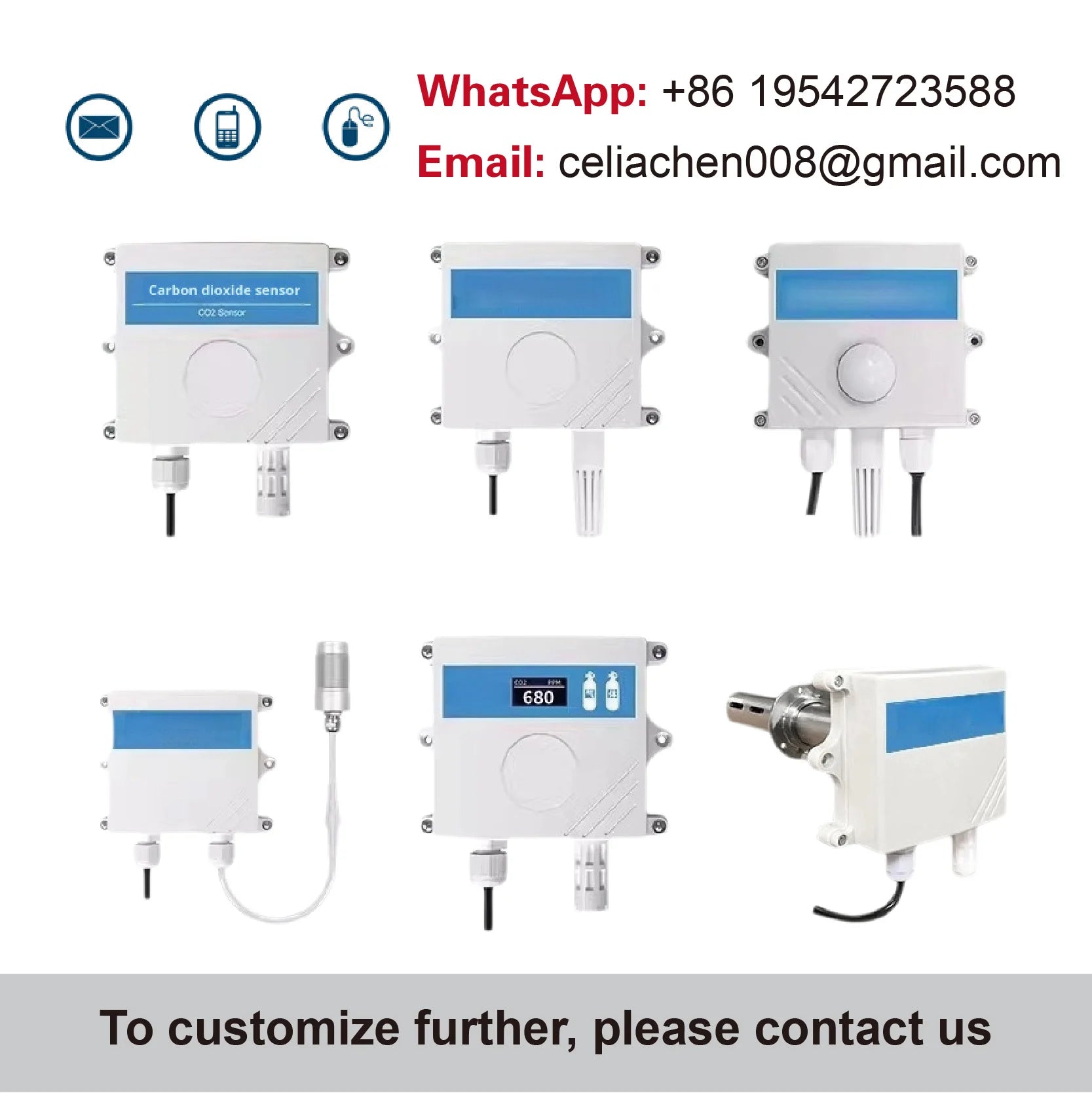 Wall-Mounted CO2 Sensor Carbon Dioxide Detector Air Quality Monitor RS485 Analog Output NDIR CO2 Transmitter for Ventilation