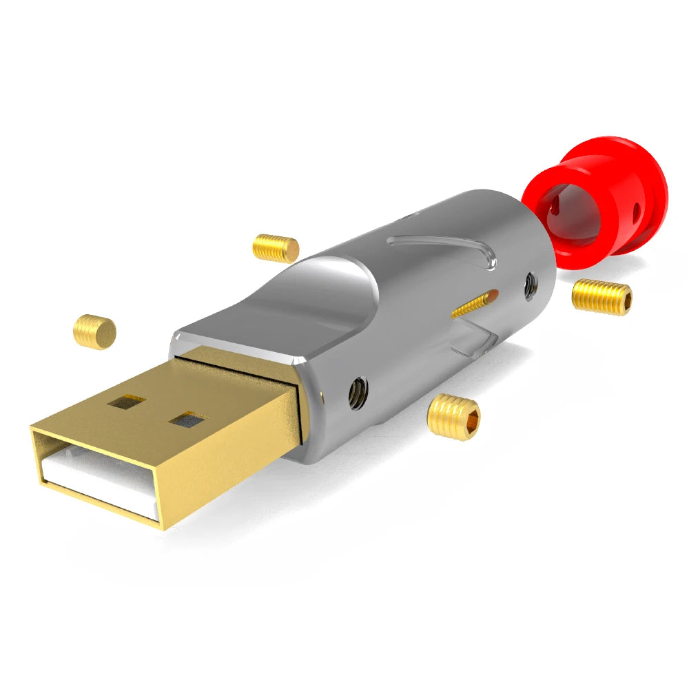 Monosaudio A51/B51 24K Gold Plated USB2.0 Plug DIY USB A To USB B Connector Hi Fi USB Cable USB Shell