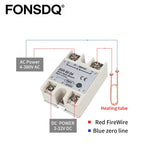 Single Phase Solid State Relay SSR 3-32VDC Input 24-480VAC Output Industrial Temperature Control Switch