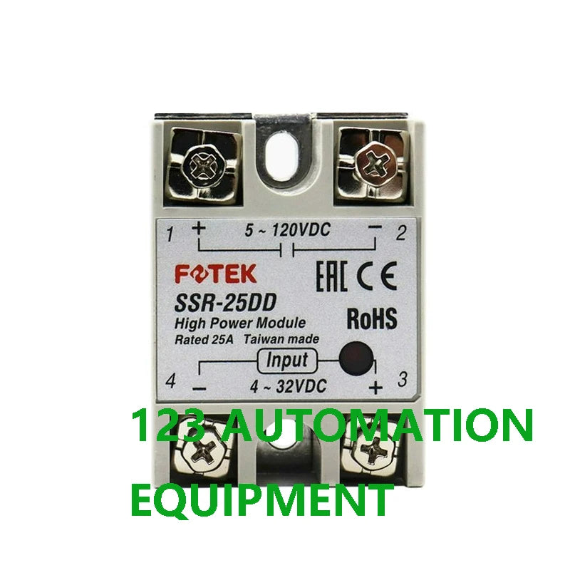 Authentic New FOTEK SSR-05DD 10DD 25DD 50DD 75DD  SSR-25DD-H Solid State Relay Module 5A 10A 25A 50A 75A  dc dc