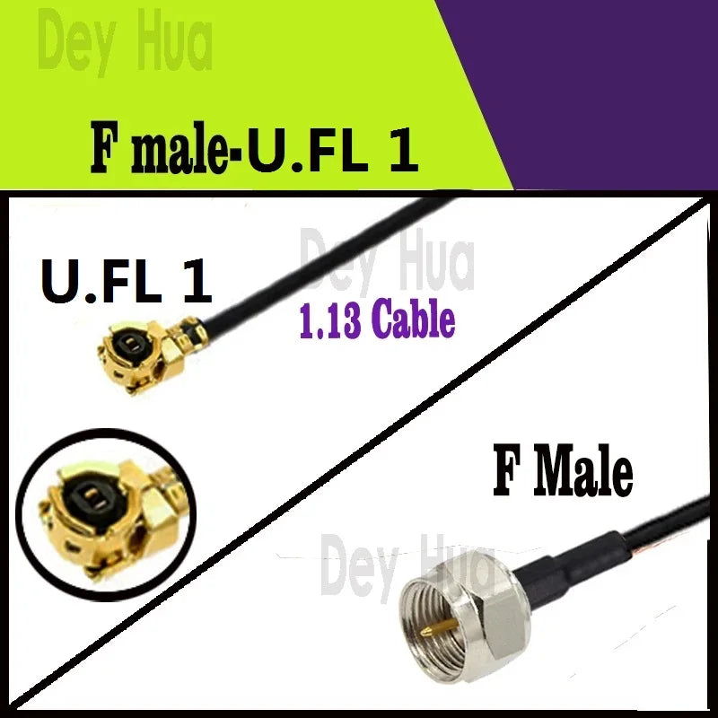 10/100Pcs F Female To UFL 1  MHF4 antenna cable rf 1.13 0.81 RG178 cable F female male cable to U.FL 1 tail fiber cable assembly