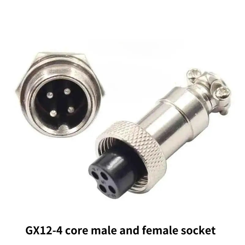 GX12 Aviation Circular Connector GX12-2Pin 3pin 4pin 5pin 6pin 7pin Male Female 12MM M12 Fixed Rear Nut Plug Socket