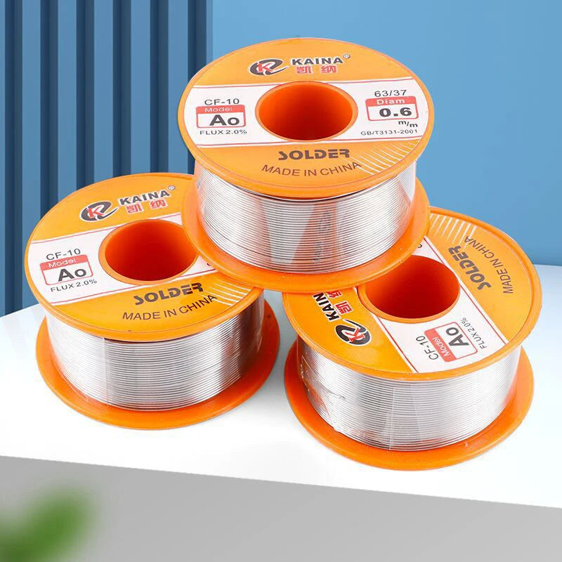 Rosin Solder Wire Tin B-1 63/37 Flux 2.0% 0.5/0.6/0.8/1.0/1.2/1.5/2.0mm Welding Soldering Iron Cord Reel ﻿