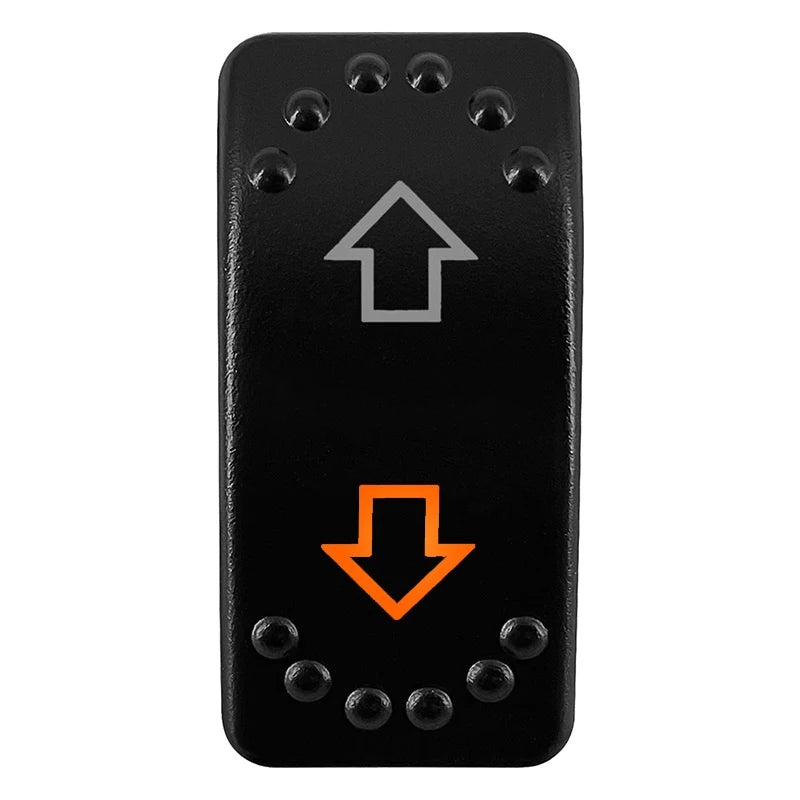 12V/24V Waterproof DPDT Momentary Rocker Switch ON-OFF-ON Arrows Winch In/Out Up/Down Toggle for Jeep, Dump Trailer, Truck, Boat