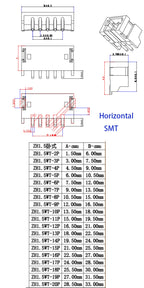 10PCS ZH 1.5/JST/PH/SH/XH Pitch 1.0MM 1.25MM 2.0MM 2.54MM Male Pin Header Socket Dip/Right Angle SMD 2/3/4/5/6/7/8/9/10/12P Pin