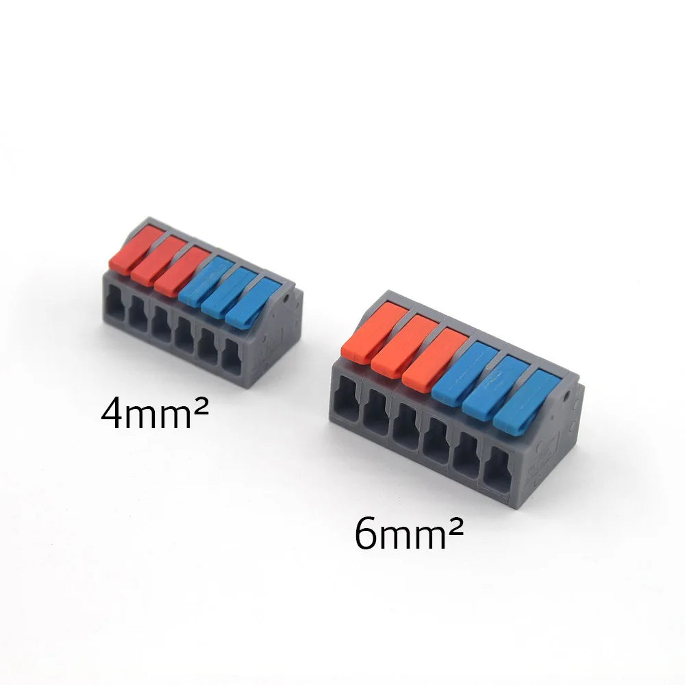 5/10PCS Wire Connector Electric Cable Led Conectors For 4mm² 6mm² Fast Terminals Blocks Docking Butt Household Electrician Tools