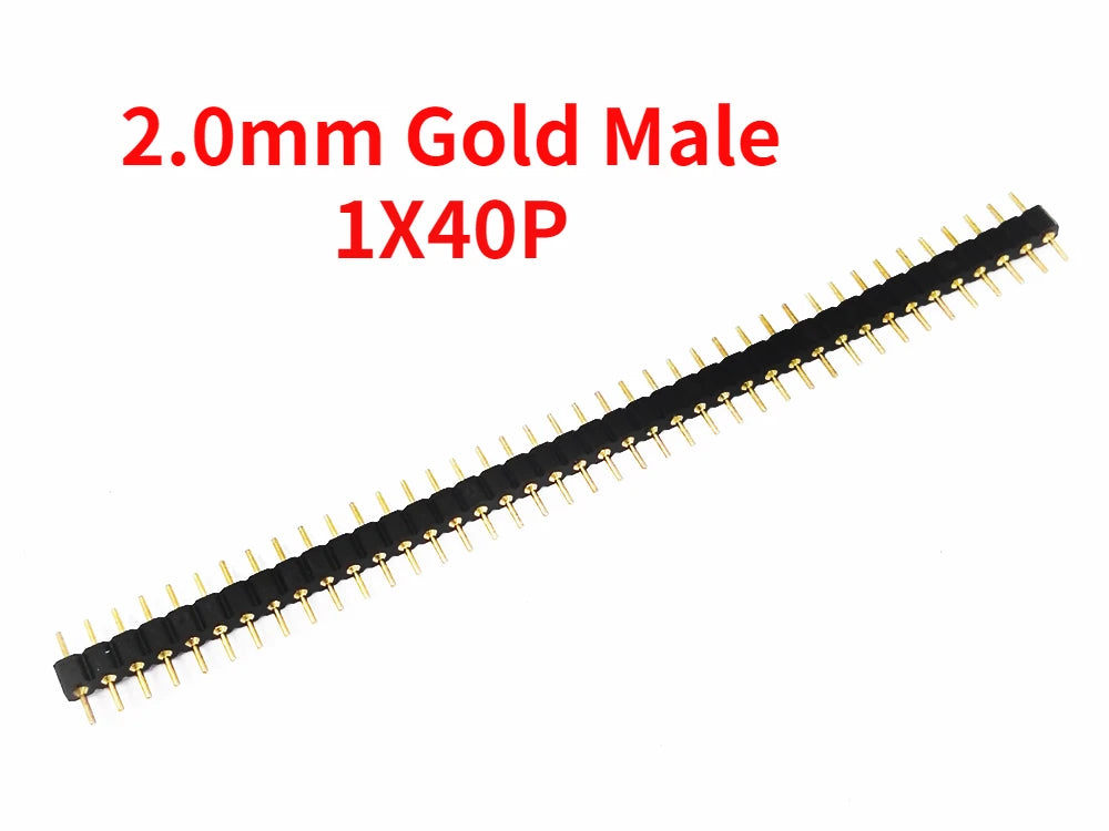 10pcs 2.0mm/2.54mm Pitch 1/2x40Pin Single/Double RowCrystal IC Socket Hole Round Male Female Pin Header Connector