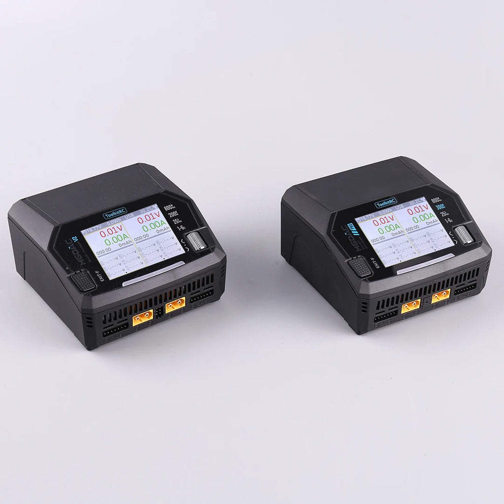 ToolkitRC M6DAC PRO V2 Dual Channel Smart Lipo Battery Charger Discharger AC 200W DC 800W 16A for 1-6S LiHV LiPo PD65W FPV Drone