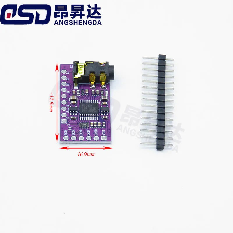 PCM5102A GY-PCM5102 I2S DAC Decoder pHAT Format Board Digital Audio Player Module For Raspberry Pi ESP32 Arduino HiFi Stereo
