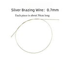 Silver Solder Wire Sheet High Medium Low Temperature for Jewelry Making Ring Bracelet Repair DIY Welding Kit
