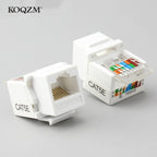 10Pcs RJ45 CAT5e Ethernet Network Keystone Jack Clip Module Wall Plug Connector
