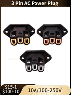 3 Pin AC Power Plug Connector IEC Inlet Socket Consumer Electronics DIY HIFI Amplifier Electrical Audio Interface Panel Mount
