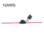 Waterproof Mini Small Medium Auto Fuse Holder 16/14/12/10AWG Car Blade Fuse wire cable 10A 20A 30A 50A fuse Power Socket