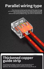 30-100 Pcs Cable Wire Connectors Mini Quick Terminal Block Electrical Connectors Reusable Type Quick Plug-in Terminals