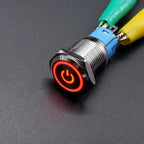 16mm 19mm 22mm Metal Power Supply Switch Push Button PC Pulsador Car Engine Backlit 3v 6v 12v 24v 220v Momentary Start Stop LED