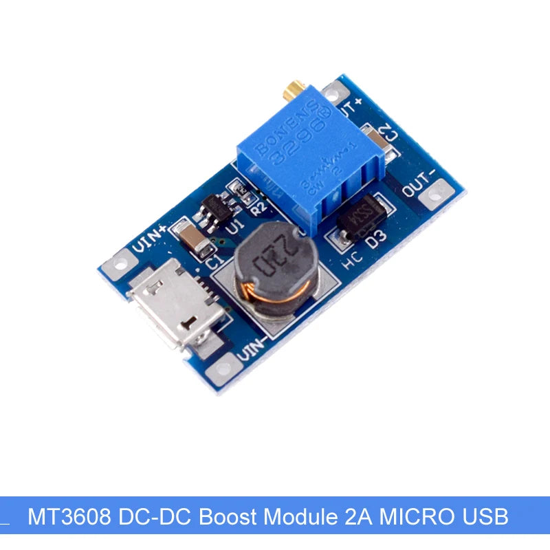 1/10 PCS MT3608 DC-DC Step Up Converter Booster Power Supply Module Boost Step-up Board MAX output 28V 2A for Arduino Diy Kit