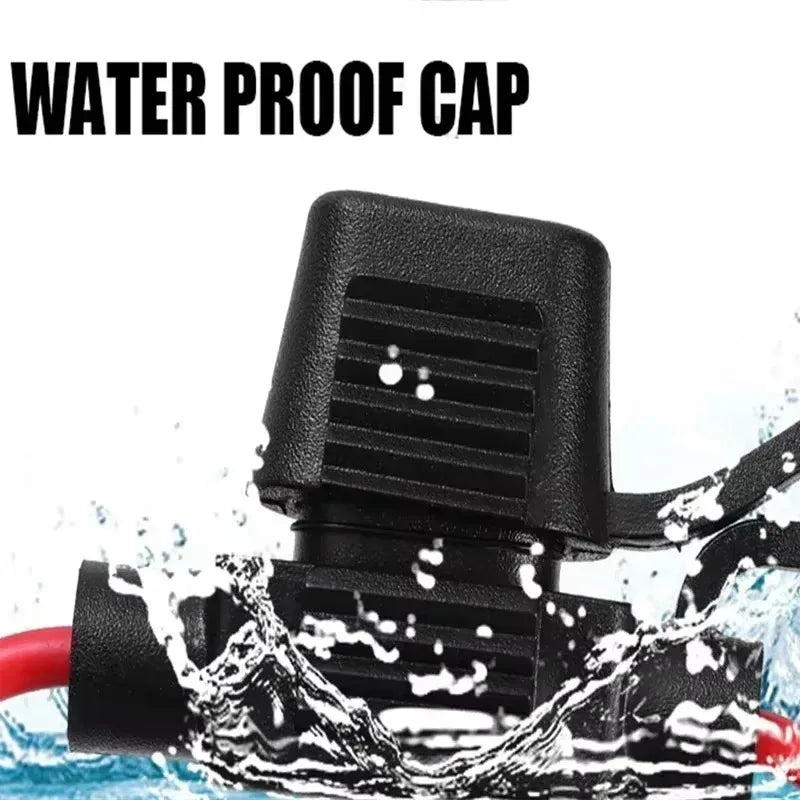 In Line Automotive Fuse Socket Mini Blade Fuse Holder Splash-Proof 12V 30A with Fuse Blade Disconnect Switch Socket 5-20pcs