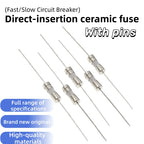 Quick Break 5x20mm Ceramic Fuse Slow Blow Tube Fuse With Pin 5*20mm 250v 1a 2a 3a 4a 0.5a  5a 6a 7a 8a 10a 12a 15a 20a 25a 30a