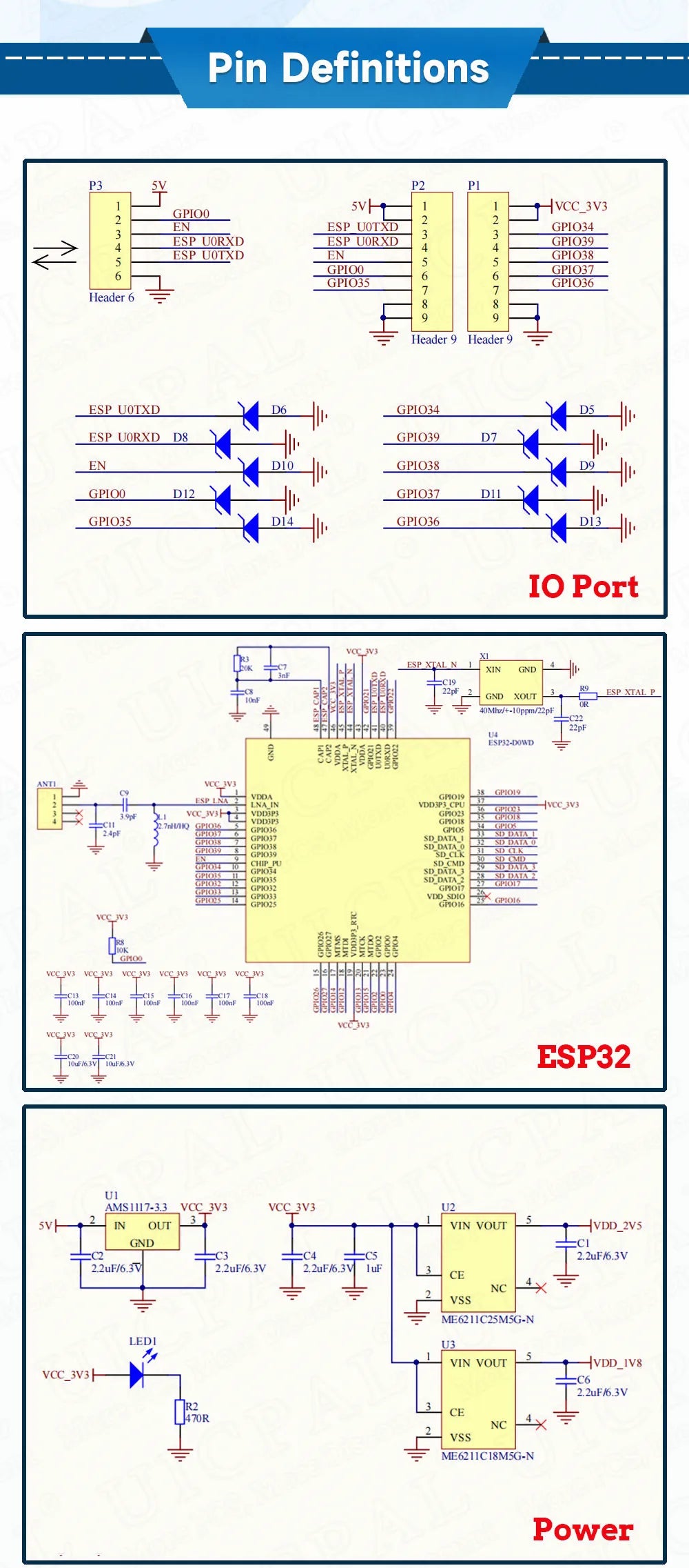 ESP32-CAM with OV2640 Camera Module Kit 66 120 160 Degrees 650nm 850nm Night Vision DVP 24Pin 2MP 2.4GHz WiFi Camera 4MB FLASH