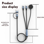 3 In1 Wireless Charging Cable for Mobile Phones with USB-C Wireless Charger for IPhone13 14 16