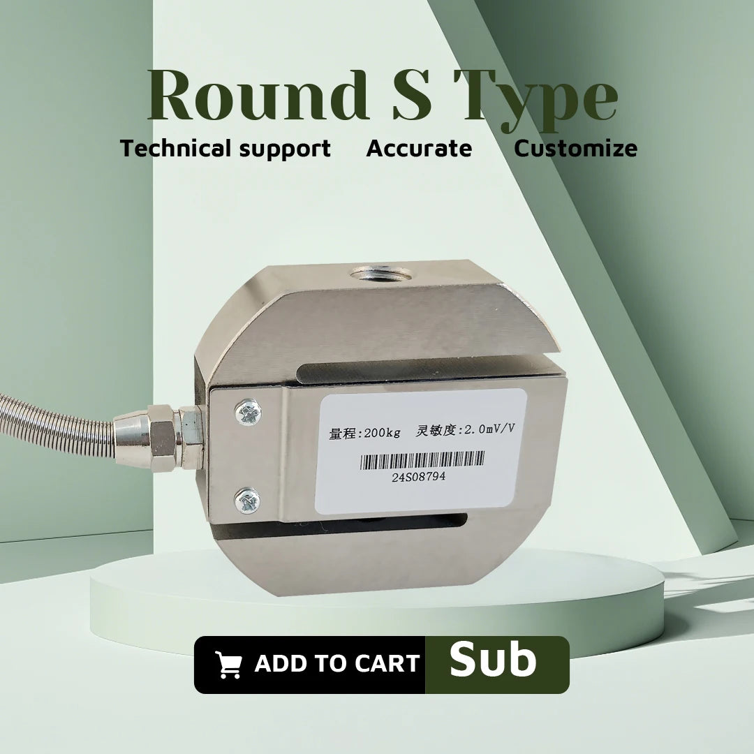 S Beam Column S-Type Tension Compression Load Cell 5kg-500kg with 96x48mm 5 LED Indicator, 2.0mV/V, 220V Panel Meter