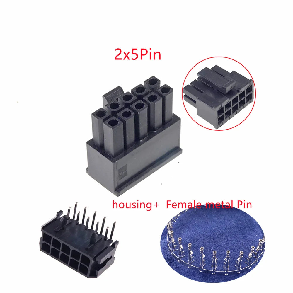 10Sets Micro-Fit 3.0 MM Receptacle Housing Dual Row 2 4 6 8 10 12 14 16 18 20 24 Circuits + Right Angle Header + Crimp Terminal