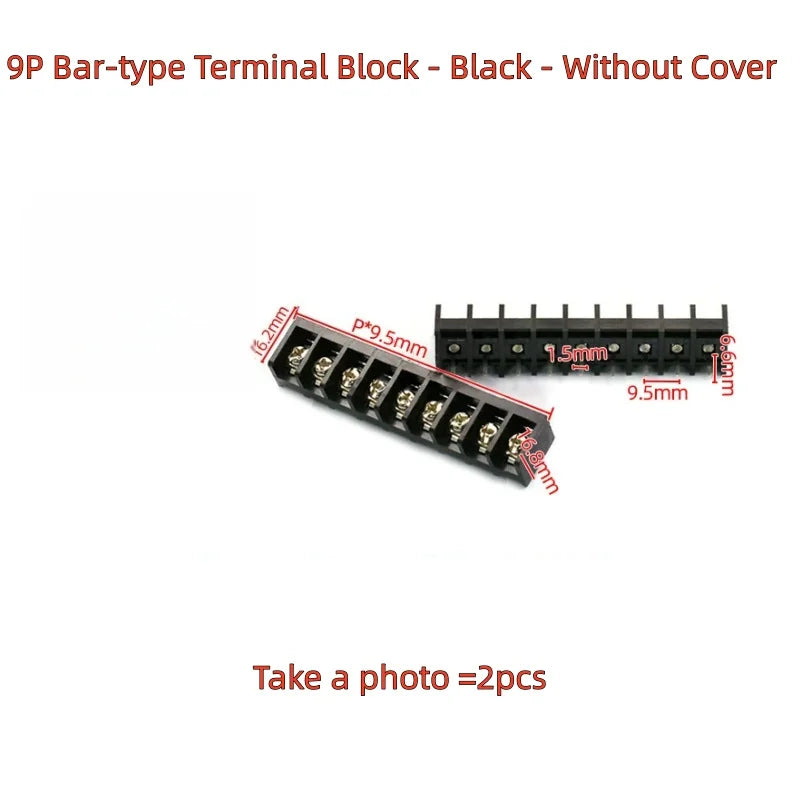 2pcs HB9500-2P 3P 4P 5P 6P 7P 8P 9P 10Pin PCB Screw Terminal Block Connector HB-9500 300V 30A Lid Barrier Terminal 9.5MM Pitch