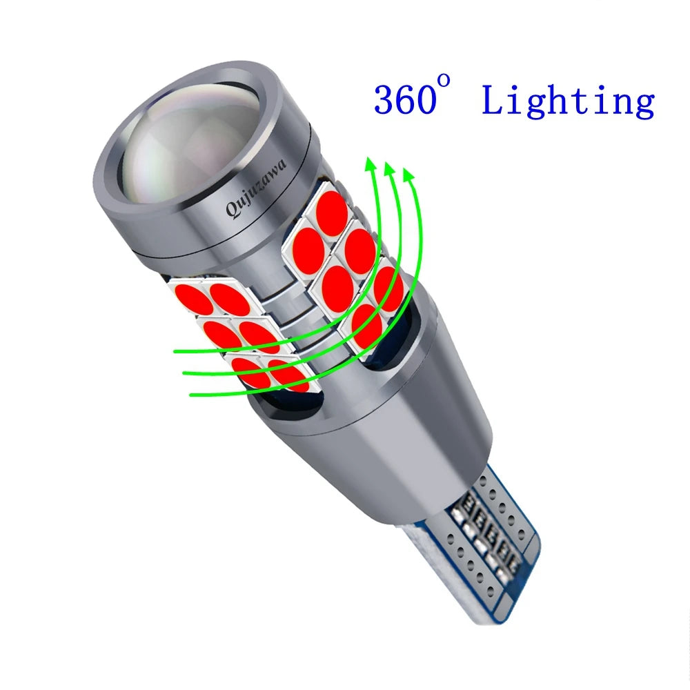 2 Pcs W16W LED T15 Led Bulbs 912 921 WY16W Super Bright 3030 Chip Car Brake Lights Canbus Auto Reverse Lamp White Red Yellow 12V