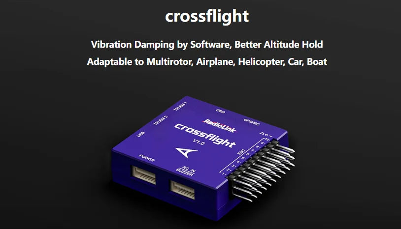 Radiolink Crossflight Flight Controller w/ Mini M8N GPS 10 PWM Channels for Drone Helicopter Airplane Car Boat Parts
