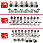 5pcs GX12 Aviation Connector 2 3 4 5 6 7 Pin Male Female M12 Connector Aviator Plug Socket