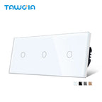 TAWOIA EU Triple 1/2/3/4 Gang 1/2 Way Wall Touch Light Switch 228mm Waterproof Backlight Sensor On/Off Switches