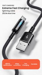 25cm Short USB Type C Cable 3A Data Micro USB Cable for iPhone Huawei Xiaomi Power Bank Fast Charging Data cable