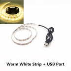 5M USB LED Strip Light 5V 3528 1 Meter 5 Meter Yellow Cool White Pink Green Blue Red SMD Ribbon Ceiling Cabinet Light Waterproof