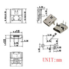 10PCS Micro USB 2P 5P Jack Charging Port Plug Dock Charger DIP SMD For Phone Tabletels Speakers Etc Port Socket Power Connector
