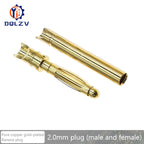 2.0mm 3.0mm 3.5mm 4.0mm 5.5mm 6.0mm 8.0MM Gold Bullet Banana Connector plug for ESC Lipo RC battery Plugs