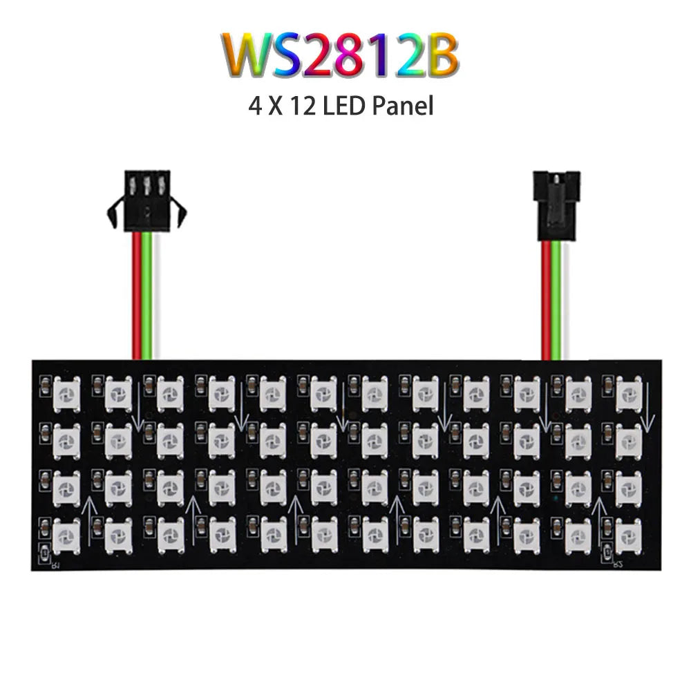 1~5Pcs WS2812B 8x8 16x16 RGB LED Digital Flexible Individually Addressable Panel Screen WS2812 8x32 Smart Pixel Module Matrix 5V