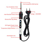 60W 80W Electric Soldering Iron LCD Digital Display Adjustable Temperature Welding Repair Tools 220V / 110V Solder Wire Tips